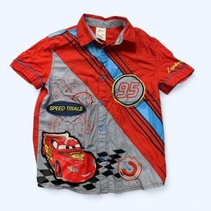 Disney Cars Lightning McQueen Button-Up Shirt 7/8